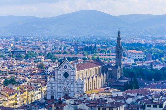 one of the symbols of florence the basilica of the holy cross that houses the sepulcher of outstanding personages