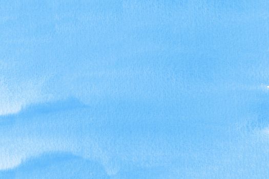 Watercolor texture on paper in blue color for background, abstract watercolor painting