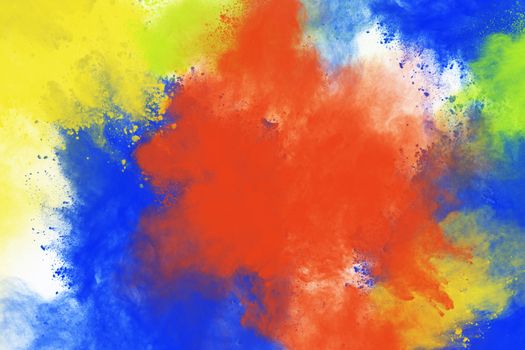 Abstract image of exploded colorful powder, digital illustration