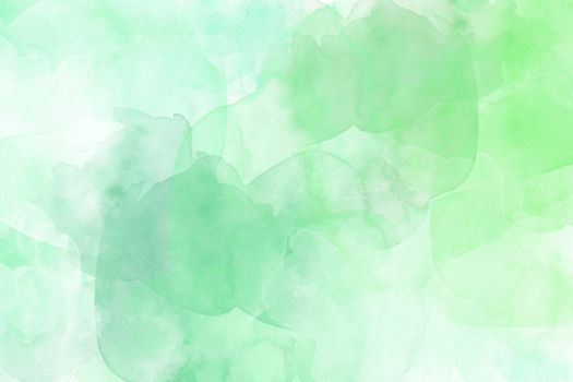 Watercolor texture on paper in sea green color for background, abstract watercolor painting