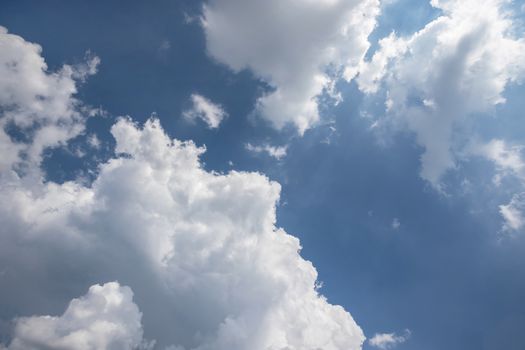 Amazing sky with fluffy clouds