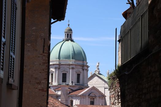 Italy city of Brescia. Old European city of Brescia in the Lombardy region in summer