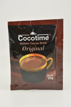 MANILA, PH - SEPT 10 - Cocotime instant cocoa drink original sachet on September 10, 2020 in Manila, Philippines.