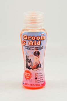 MANILA, PH - SEPT 10 - Groom aid dog conditioning shampoo on September 10, 2020 in Manila, Philippines.