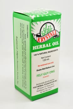 MANILA, PH - SEPT 10 - Krystall herbal oil box on September 10, 2020 in Manila, Philippines.