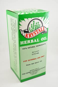 MANILA, PH - SEPT 10 - Krystall herbal oil box on September 10, 2020 in Manila, Philippines.