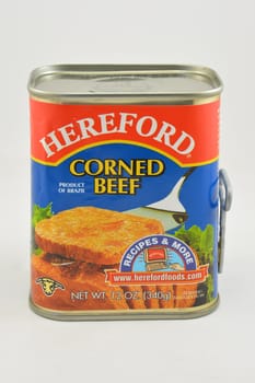 MANILA, PH - SEPT 10 - Hereford corned beef can on September 10, 2020 in Manila, Philippines.