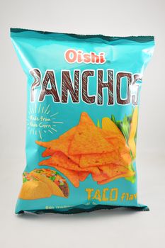 MANILA, PH - SEPT 10 - Oishi panchos taco flavor on September 10, 2020 in Manila, Philippines.