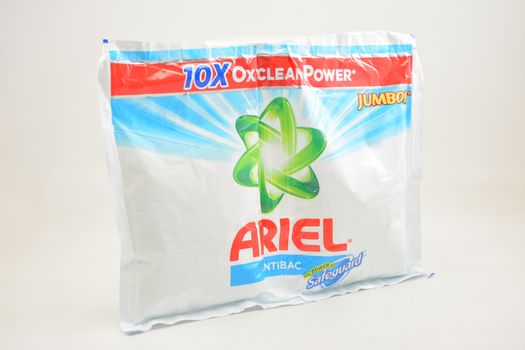 MANILA, PH - SEPT 10 - Ariel with safeguard laundry soap powder on September 10, 2020 in Manila, Philippines.