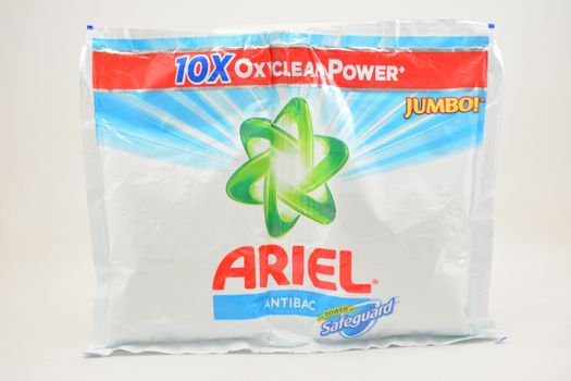 MANILA, PH - SEPT 10 - Ariel with safeguard laundry soap powder on September 10, 2020 in Manila, Philippines.