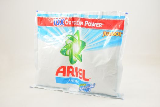 MANILA, PH - SEPT 10 - Ariel with safeguard laundry soap powder on September 10, 2020 in Manila, Philippines.