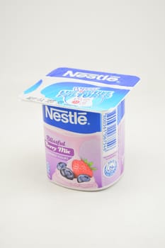 MANILA, PH - SEPT 10 - Nestle berry mix yogurt on September 10, 2020 in Manila, Philippines.