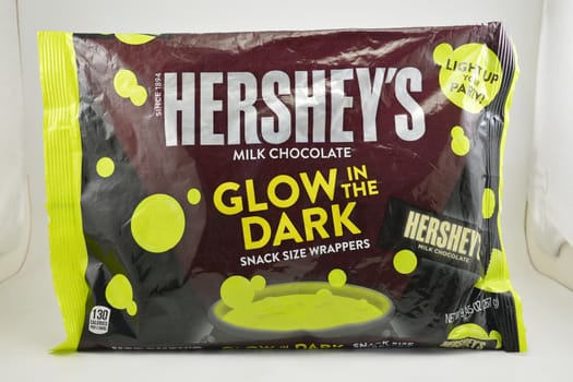 MANILA, PH - SEPT 10 - Hersheys chocolate glow in the dark on September 10, 2020 in Manila, Philippines.