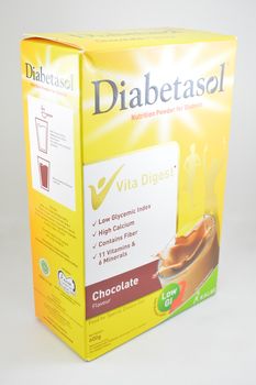 MANILA, PH - SEPT 10 - Diabetasol nutrition powder for diabetic chocolate flavor on September 10, 2020 in Manila, Philippines.