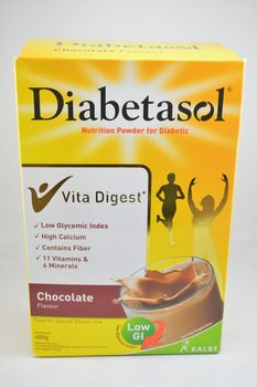 MANILA, PH - SEPT 10 - Diabetasol nutrition powder for diabetic chocolate flavor on September 10, 2020 in Manila, Philippines.