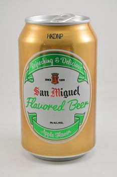 MANILA, PH - SEPT 10 - San Miguel flavored beer apple flavor on September 10, 2020 in Manila, Philippines.