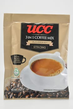 MANILA, PH - SEPT 10 - UCC 3 in 1 coffee mix strong sachet on September 10, 2020 in Manila, Philippines.