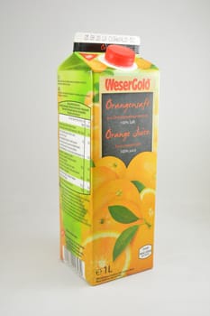 MANILA, PH - SEPT 10 - Wesergold orange juice on September 10, 2020 in Manila, Philippines.