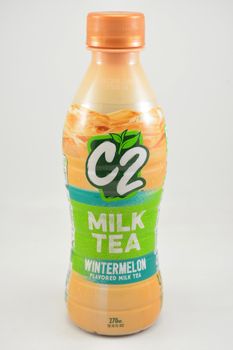 MANILA, PH - SEPT 10 - C2 milk tea wintermelon flavor on September 10, 2020 in Manila, Philippines.