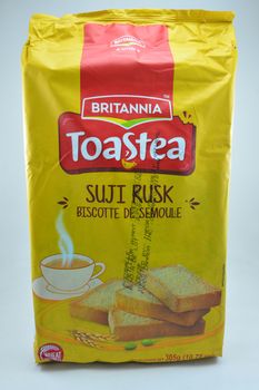 MANILA, PH - SEPT 10 - Britannia toastea toasted bread biscuit on September 10, 2020 in Manila, Philippines.