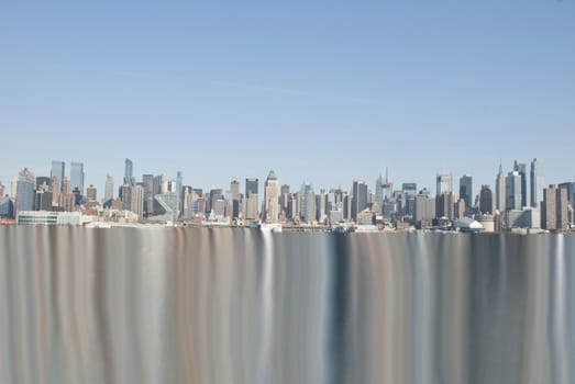 Digital art. New York cityscape. 3D rendering