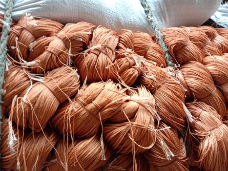 chocolate colored nylon yarn stock on shop