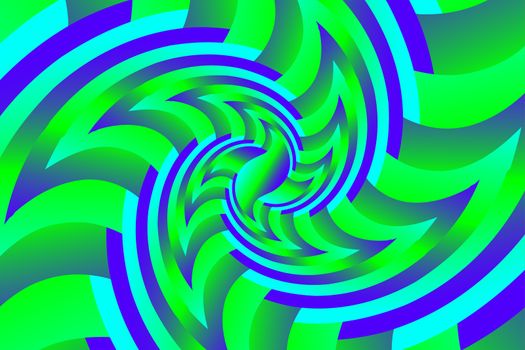 Fractal illustration for meditation and decoration wallpaper. Spiral background design for textile, wallpaper and interior decorations. Infinite geometry fractal background of spiral jigsaw puzzle.