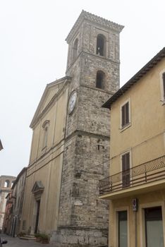 acquasparta,italy september 21 2020:Cathedral of Santa Cecilia in the town of Acquasparta
