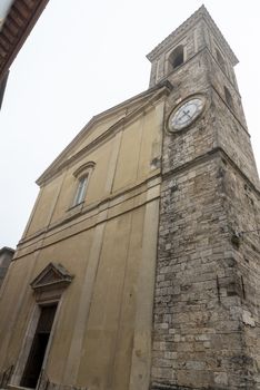 acquasparta,italy september 21 2020:Cathedral of Santa Cecilia in the town of Acquasparta