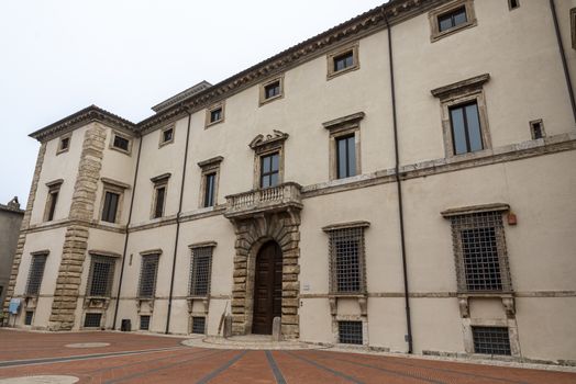 acquasparta,italy september 21 2020:Cesi palace in Federico Cesi square in Acaquasparta