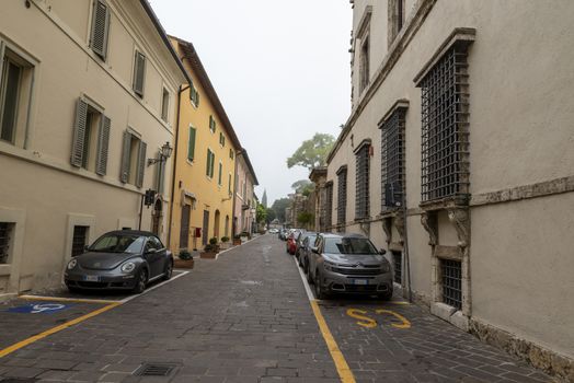 acquasparta,italy september 21 2020:corso dei Lincei in the center of the town of Acquasparta