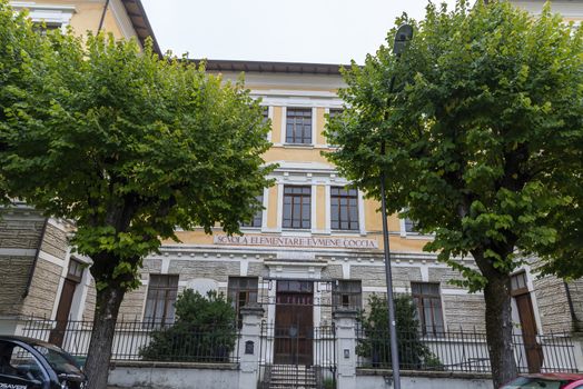 acquasparta,italy september 21 2020:former elementary school in the town of Acquasparta