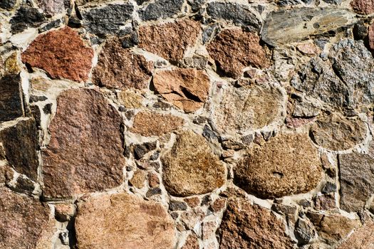 Part of a Stone Wall. Old Castle Stone Wall Texture Background.