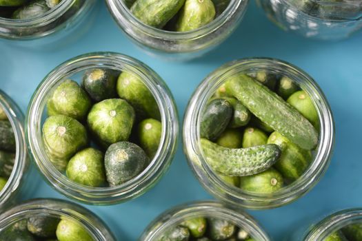 Cucumbers in a jar - preparing pickles