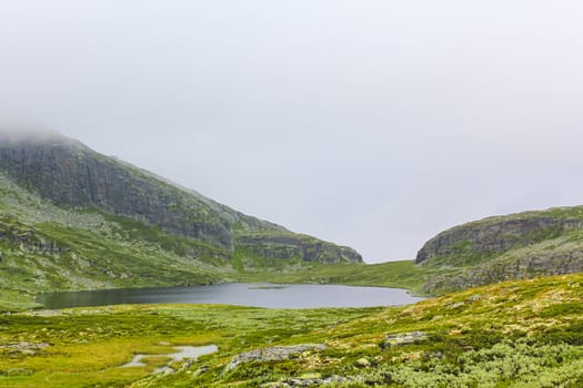 Horntjerni river on Veslehødn Veslehorn mountain in Hemsedal, Norway.