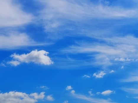 Beautiful blue sky and clouds natural background.
