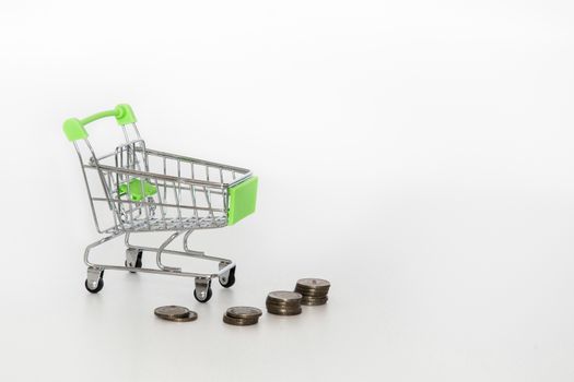 Cost of shopping or spending savings concept