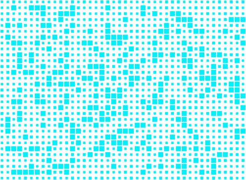 illustration of seamless pattern of square azure background, different sizes shapes