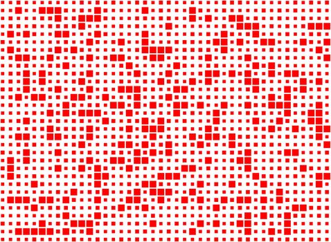 illustration of seamless pattern of square red background, different sizes shapes