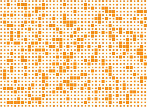 illustration of seamless pattern of square orange background, different sizes shapes