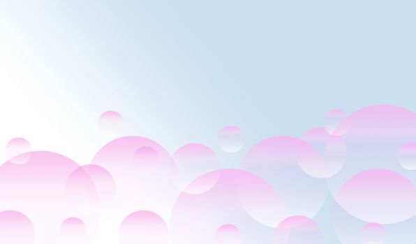 abstract blue background with pink balls