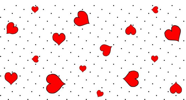 heart seamless pattern valentine love cartoon scarf isolated illustration tile background repeat wallpaper