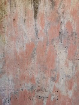 Old Weathered Painted Cracked Concrete Wall Texture. Line, fill. Old painted wall with peeling pink paint