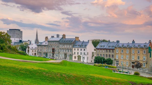 Panoramic view of Quebec City skyline in  Canada