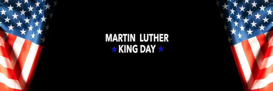 Martin Luther King Day Anniversary - American flag abstract background