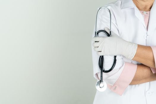 senior doctor or physician in the hospital. Concept Of Medical Technology and Healthcare Business