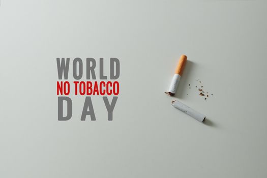 World No Tobacco Day. May 31st No Smoking Day. Poison of cigarette