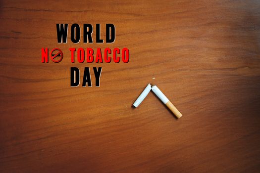 World No Tobacco Day. May 31st No Smoking Day. Poison of cigarette