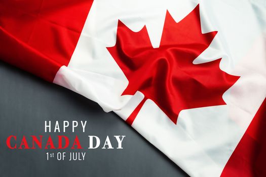 Happy Canada Day with Canada flag background