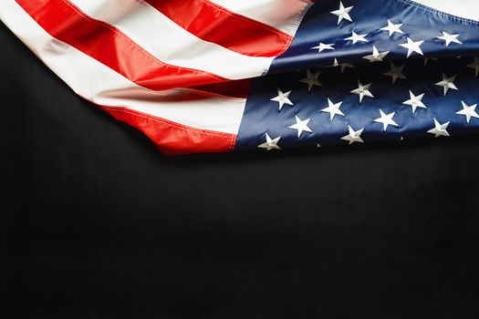 Patriot day of USA, America flag on black background